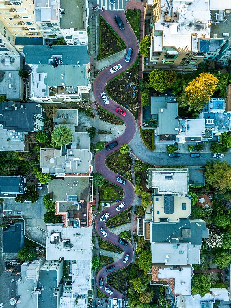 The famous Lombard Street, a 20-minute walk away