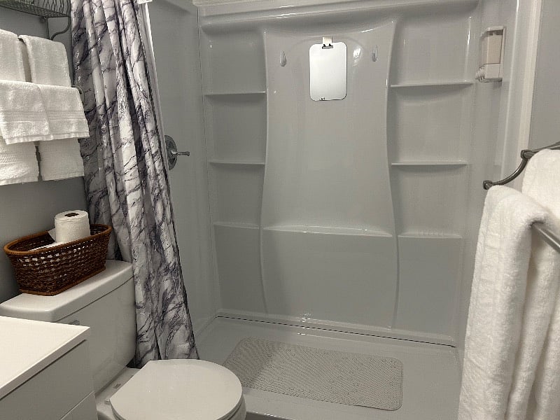 Large step in shower