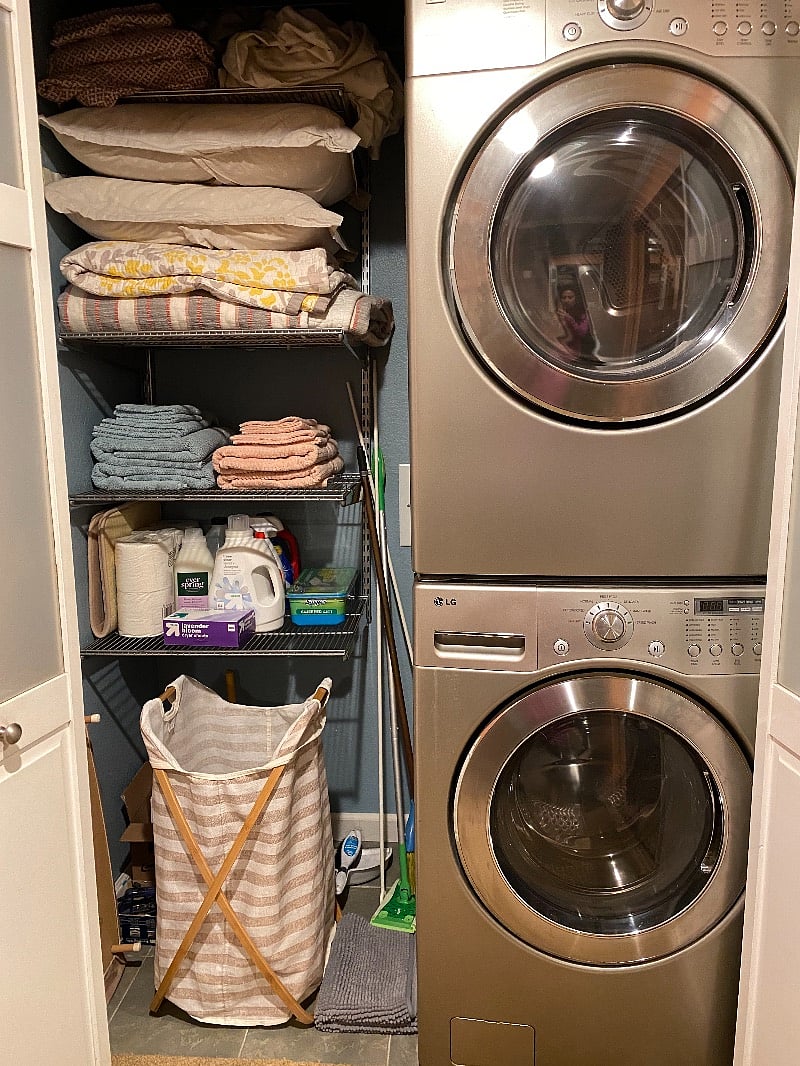 Full size washer and dryer with linens/towels provided