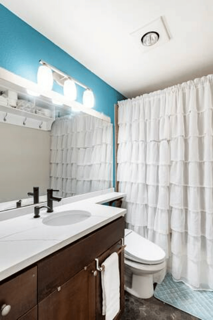 Sink and toilet available for use in second bathroom upon request.