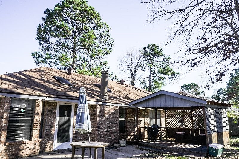 Spacious Backyard With Covered Deck