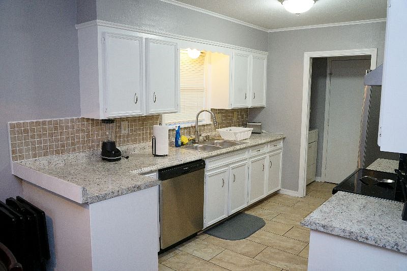 Kitchen - Fully Stocked With New Pots, Pans, Cooking Utensils, New Granite Countertops And Freshly Painted Cabinets