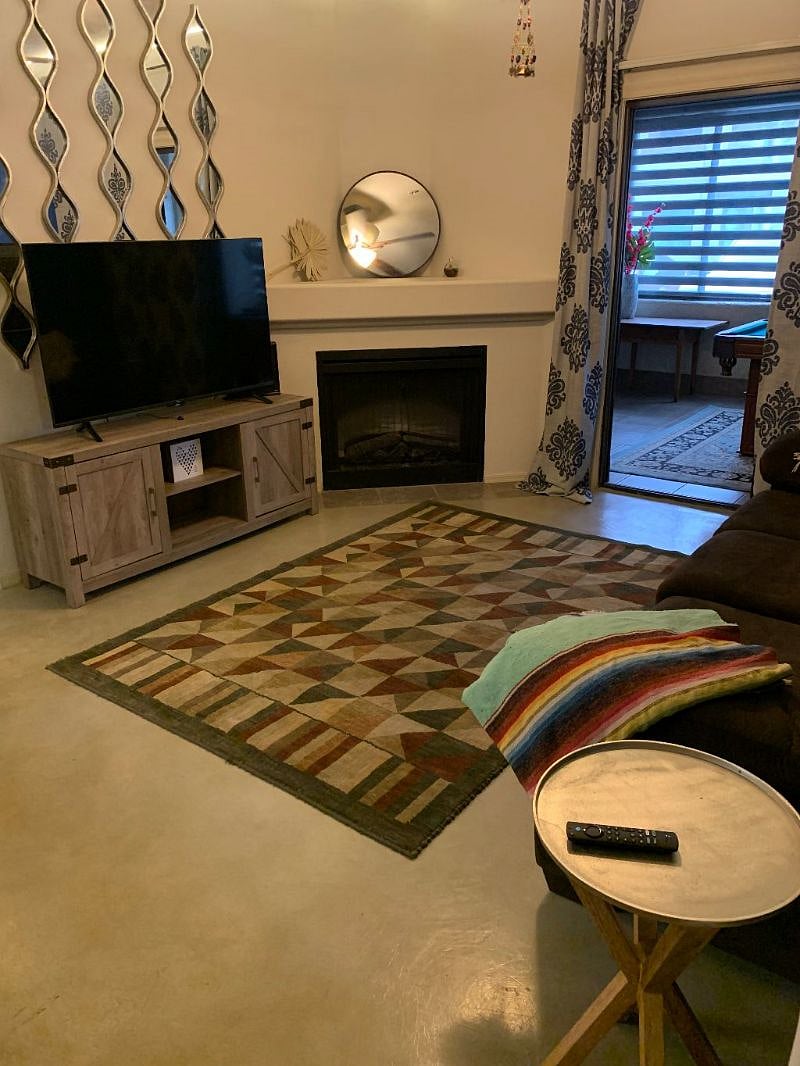 Living room with Amazon Fire Smart TV