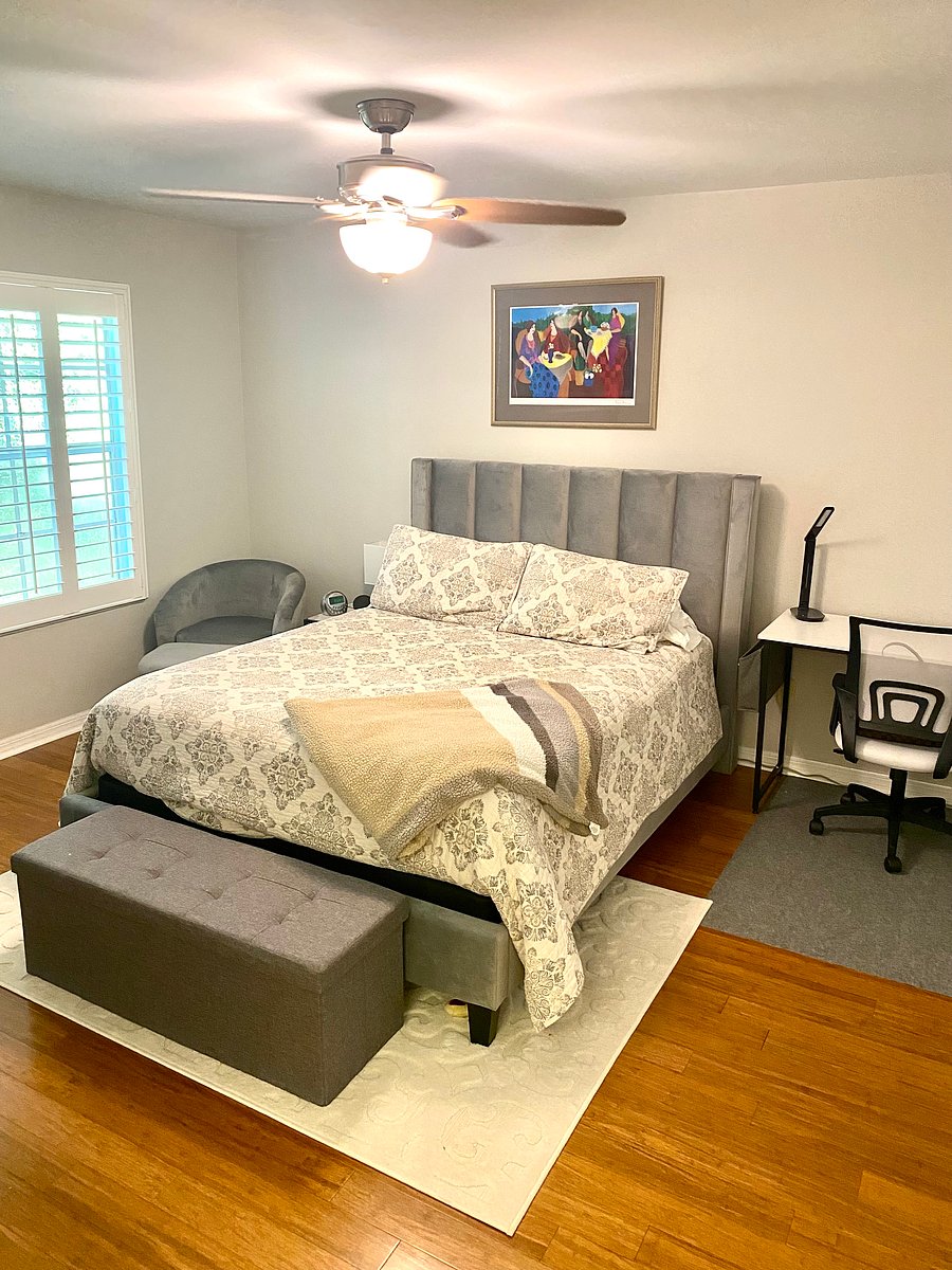 Master bedroom with sitting area