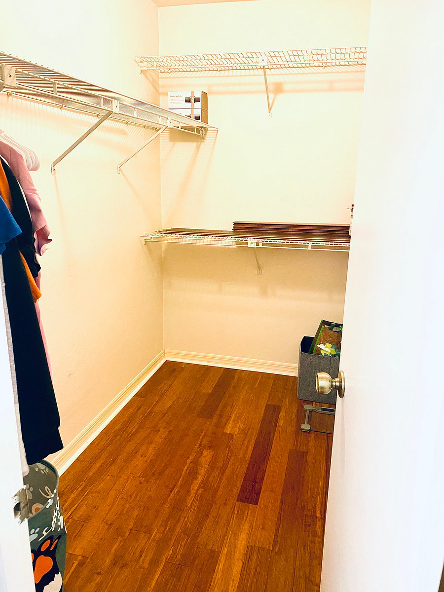 Huge walk-in closet in Master bedroom