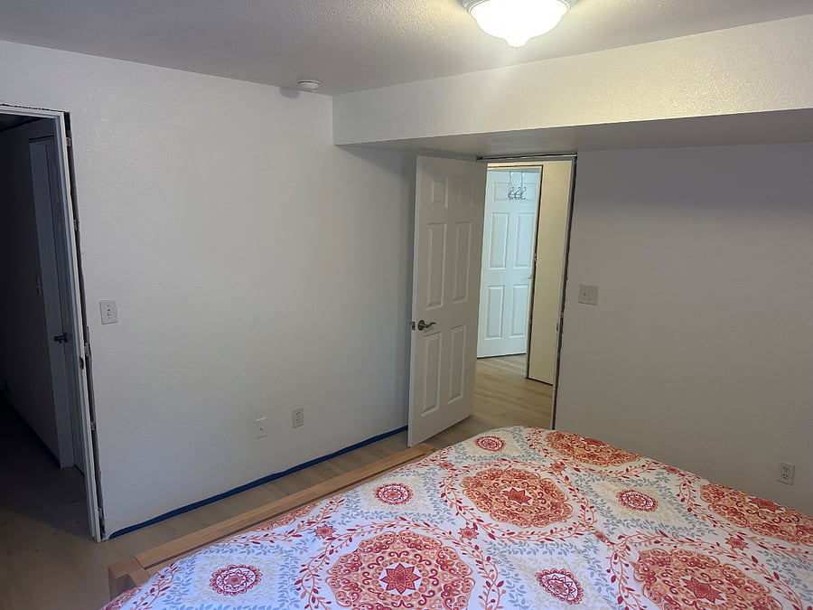 King size bed and walk-in closet.  1 of the 2 bedrooms.  New LVP flooring.  Baseboards to be installed.  Will update with photos once we have them.
  Call or message for questions.  