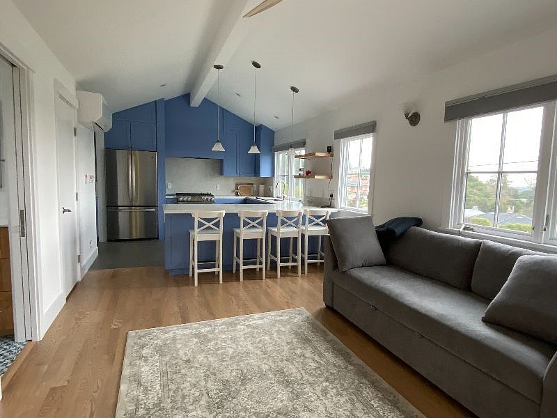 Main Room with kitchen area and small living room area