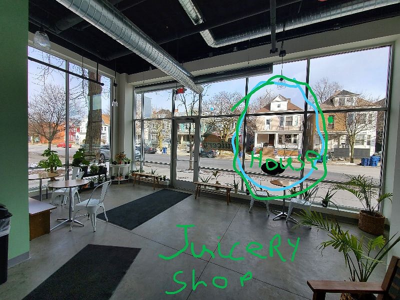 Juicery and Bagel - Welcomes you! Right across the street.