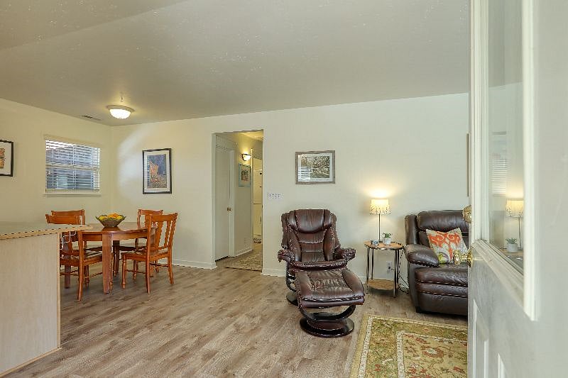 Open concept living and dining
