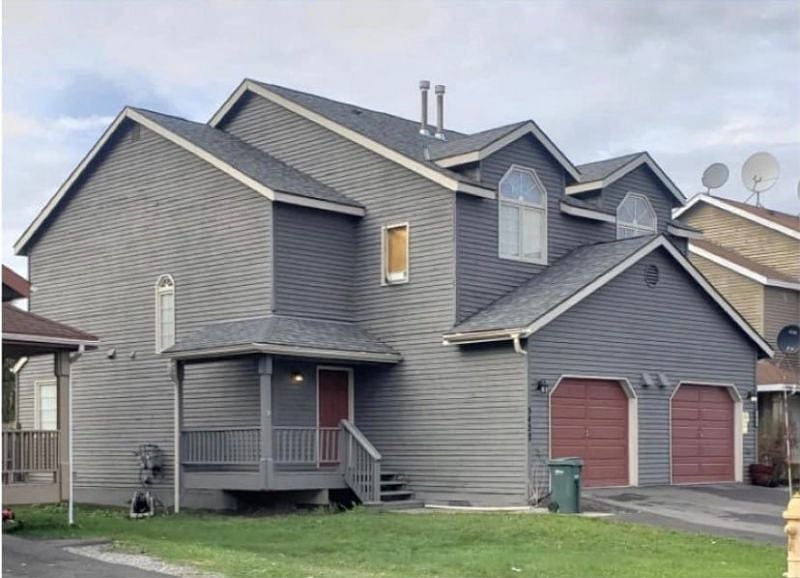Exterior of townhouse style duplex