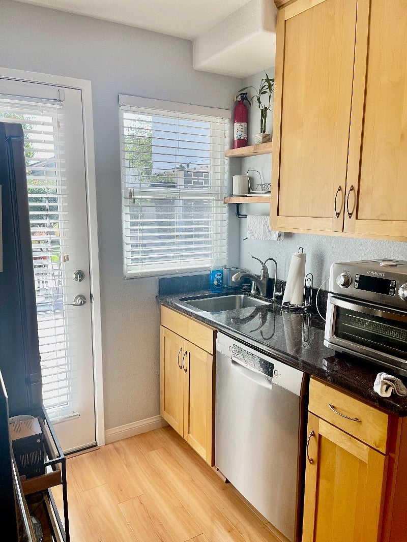 Kitchenette-air fryer, sink, garbage disposal. 