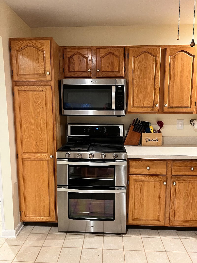Kitchen - new gas stove and microwave