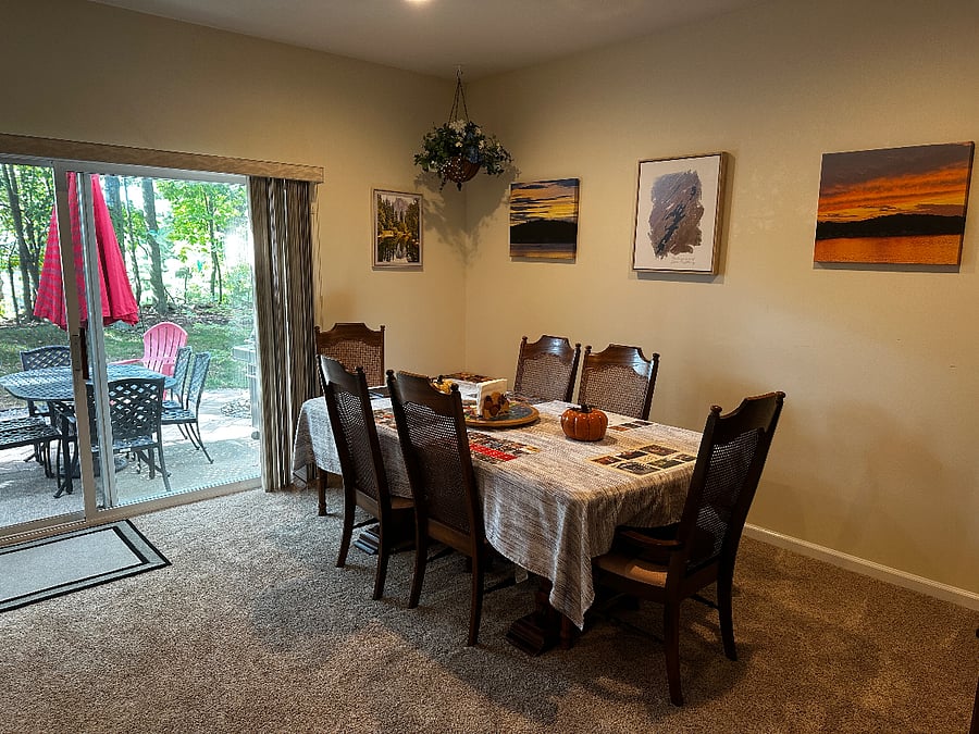 Dining area next to living area
