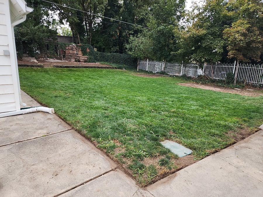 Shared backyard, tiny home is in the backyard that is rented separately. Golf course behind property.
