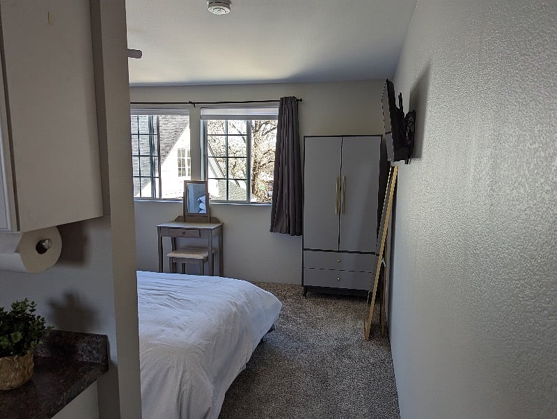 armoire and full length mirror