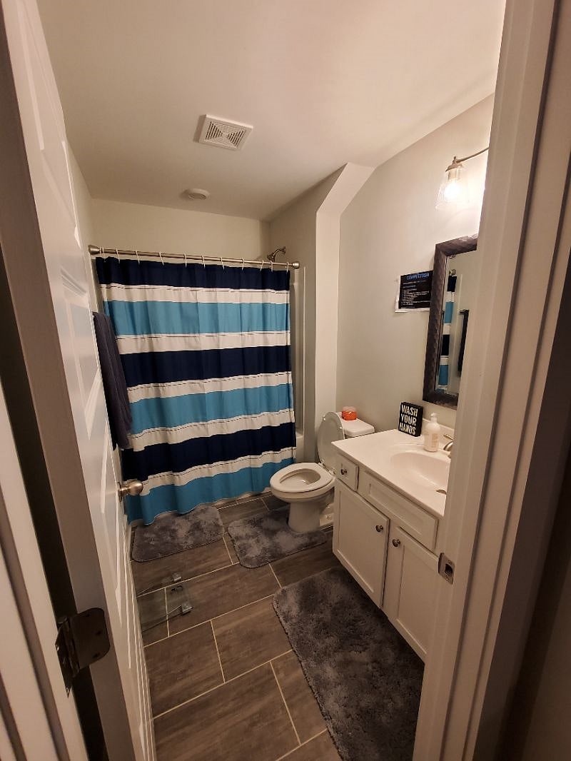 Bathroom 1 - directly across the hall