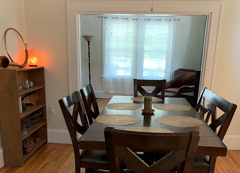 Spacious dining room