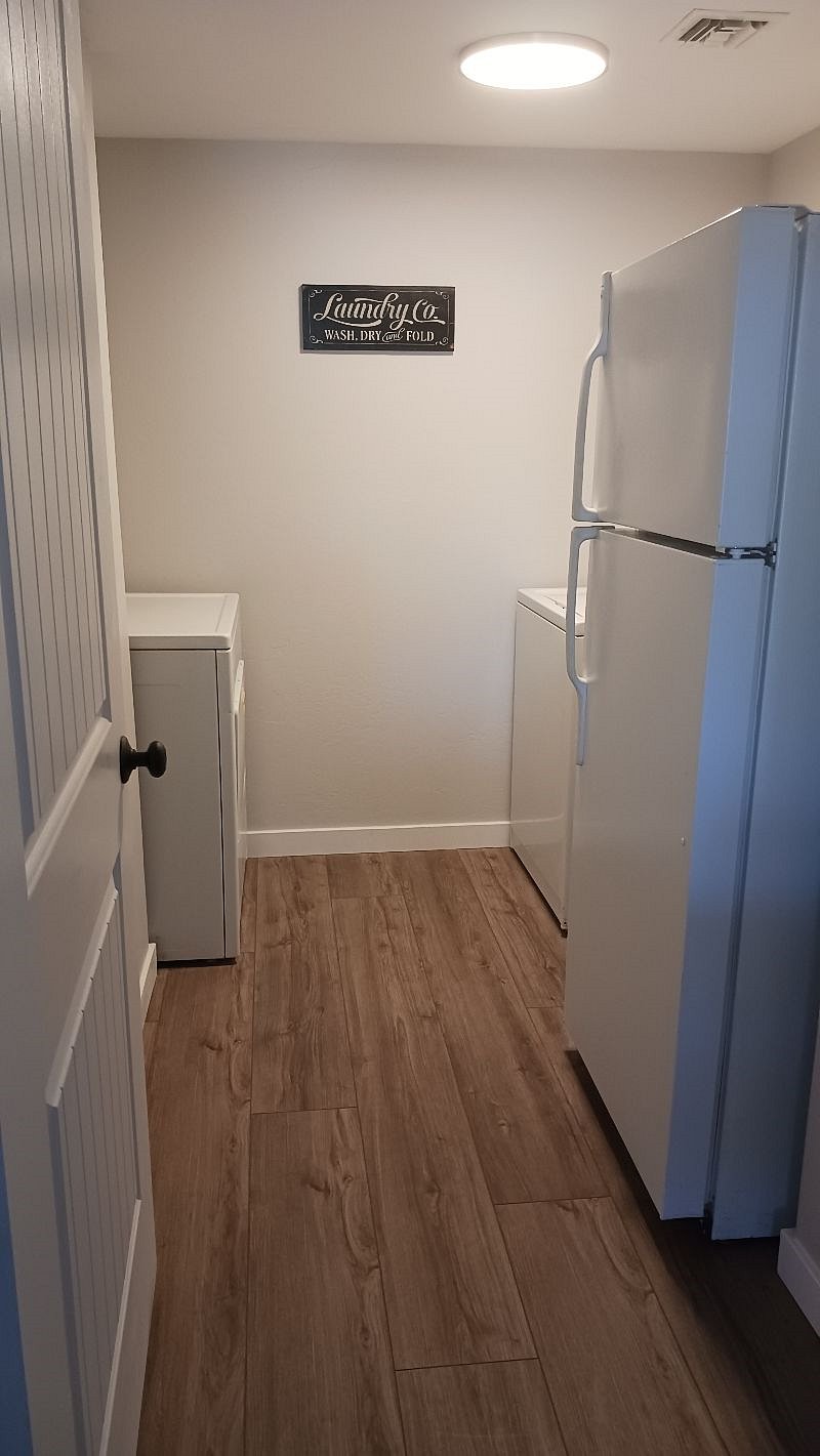 Washer, Dryer, Full Size Refrigerator
