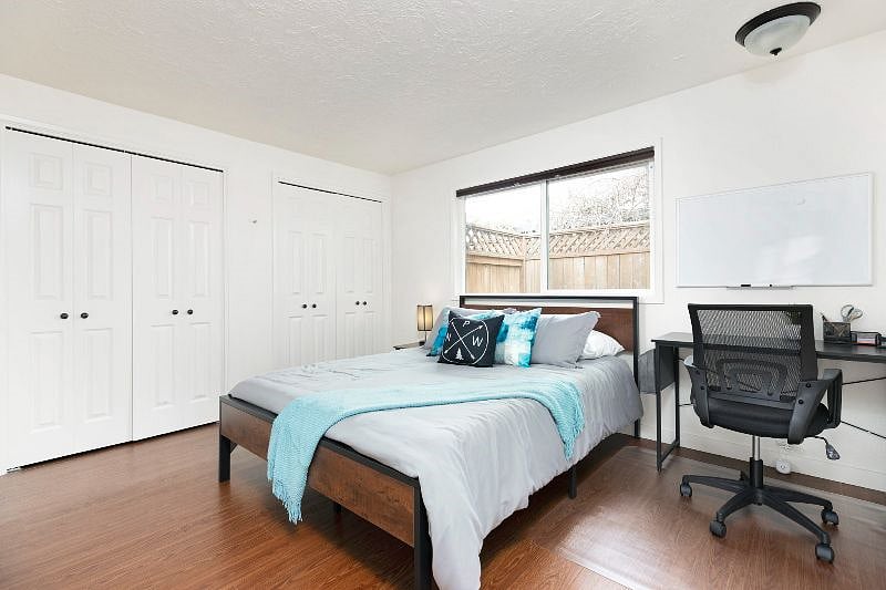 Main bedroom showing office space