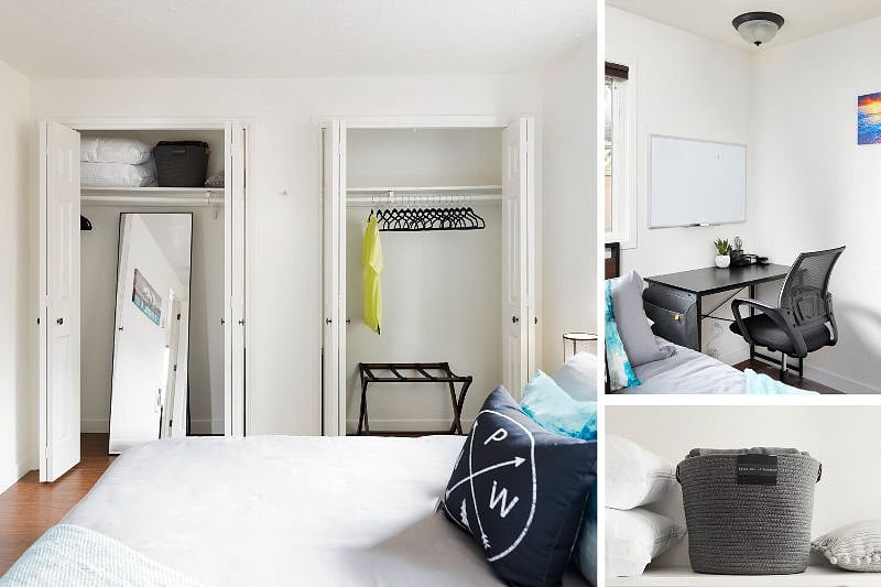 Overview of main bedroom space