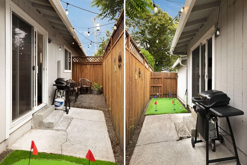 Private Fenced backyard