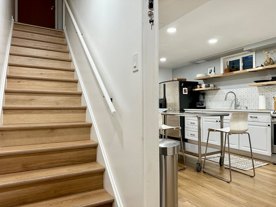 Stairs lead to separate garage entrance exclusively for this unit! 

Note: A new keyless entry door has been installed for privacy and security!