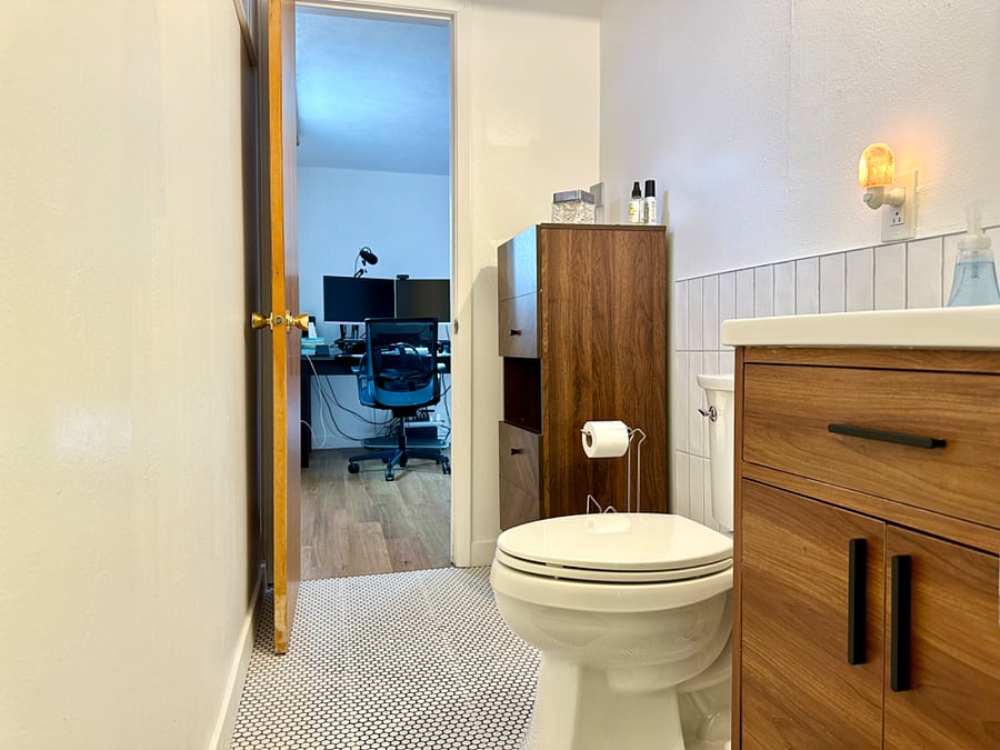 All new sink and Penny tile flooring throughout.  
