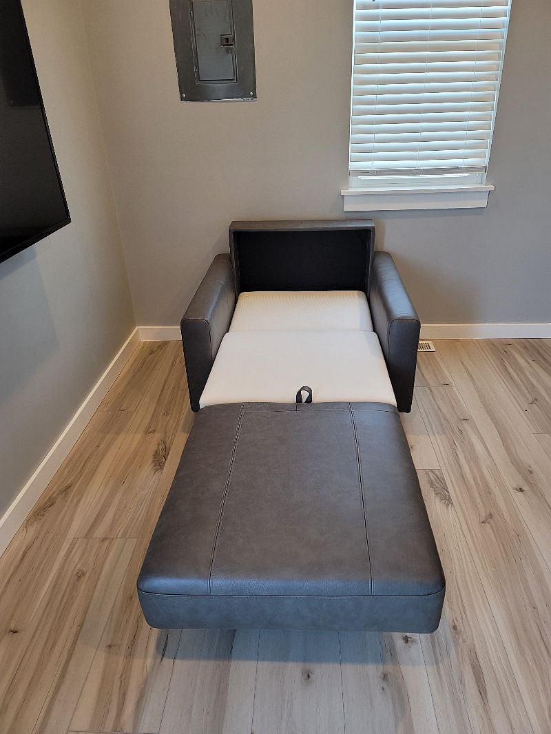 Chair in pulled out configuration