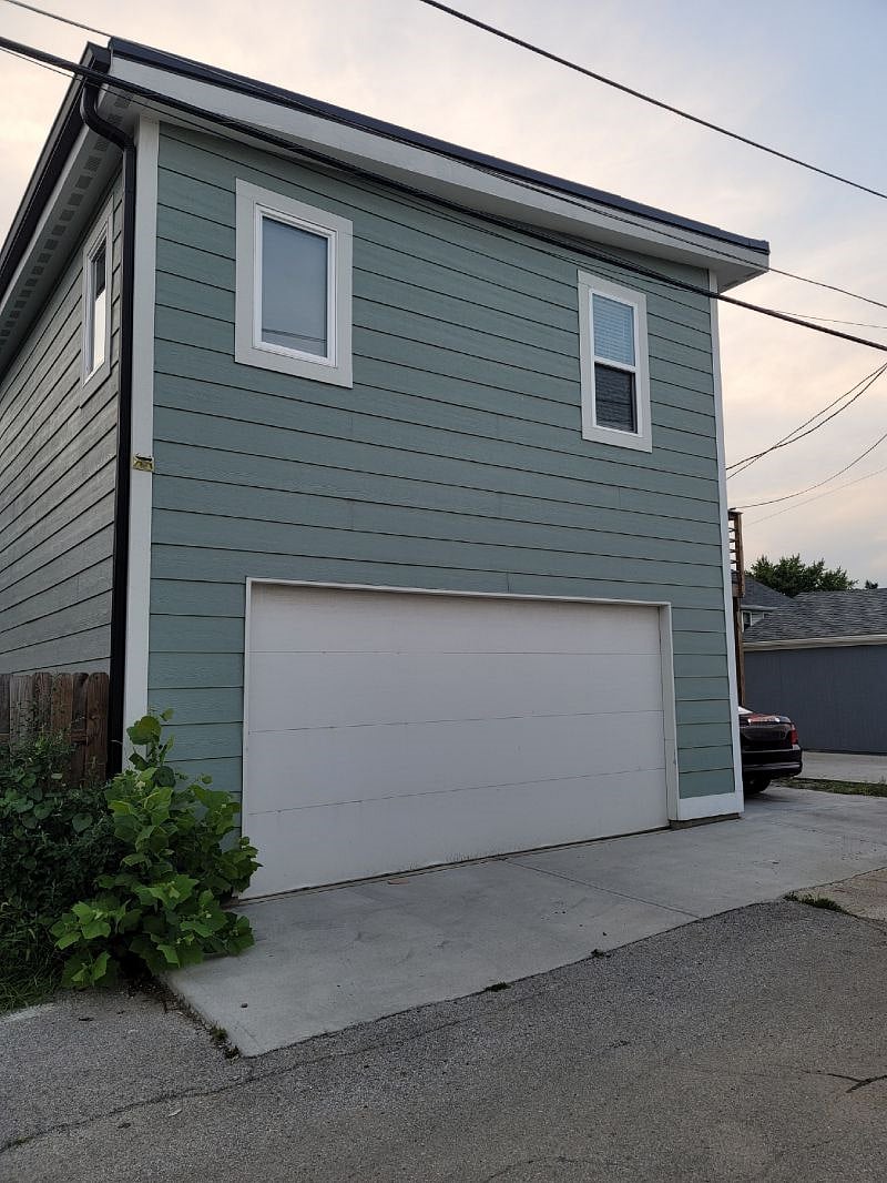 View as you come down alley - garage now has house number clearly marked
