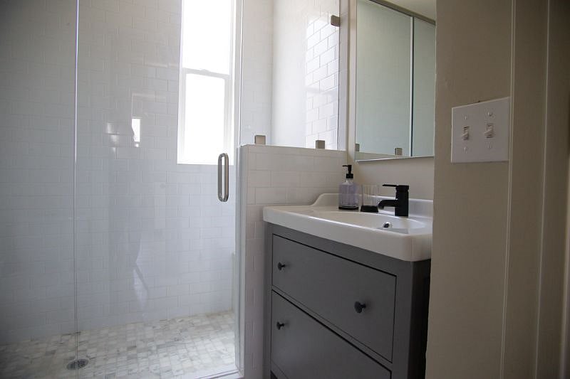 Tons of natural light with huge shower