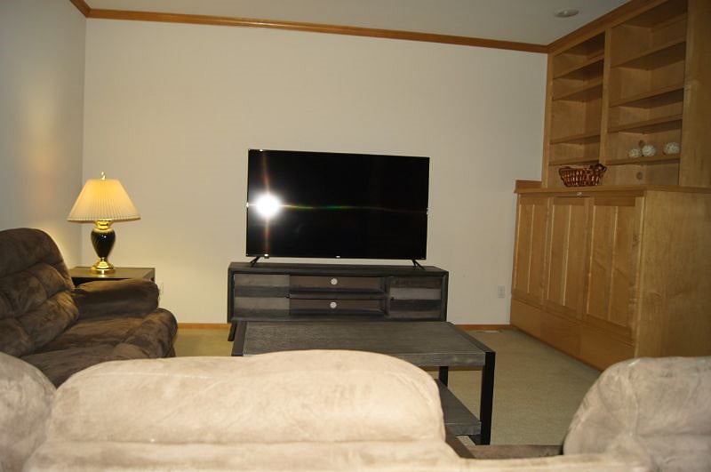 Downstairs Family Room with 70" HD TV