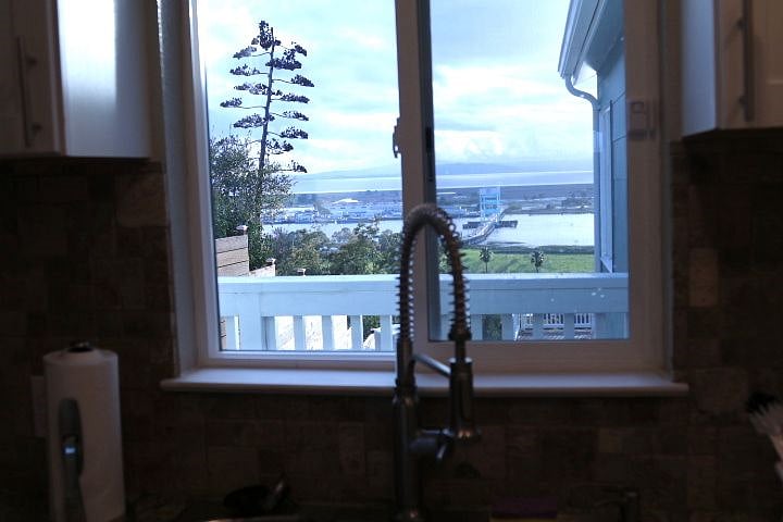 View from the sink in your kitchen.