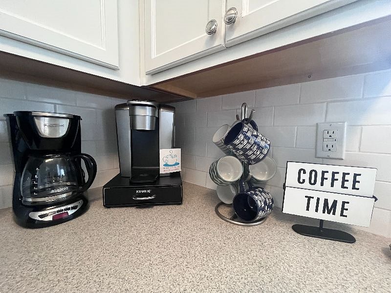 For coffee lovers, there are two options for your morning cup. Make sure to bring your favorite brew along!