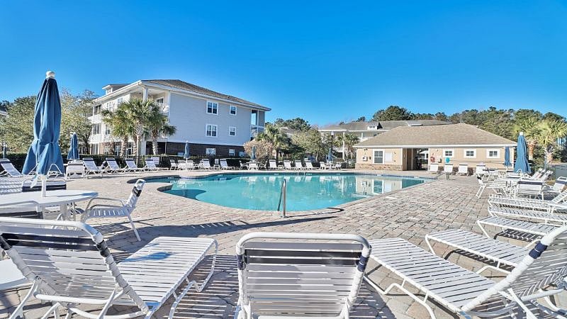 During peak season, the Willow Bend community pool is just steps from your front door.