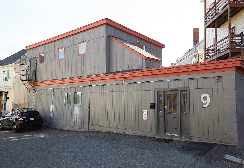 First-floor apartment is on a residential street close to downtown, with owner's private workspace on the second floor.