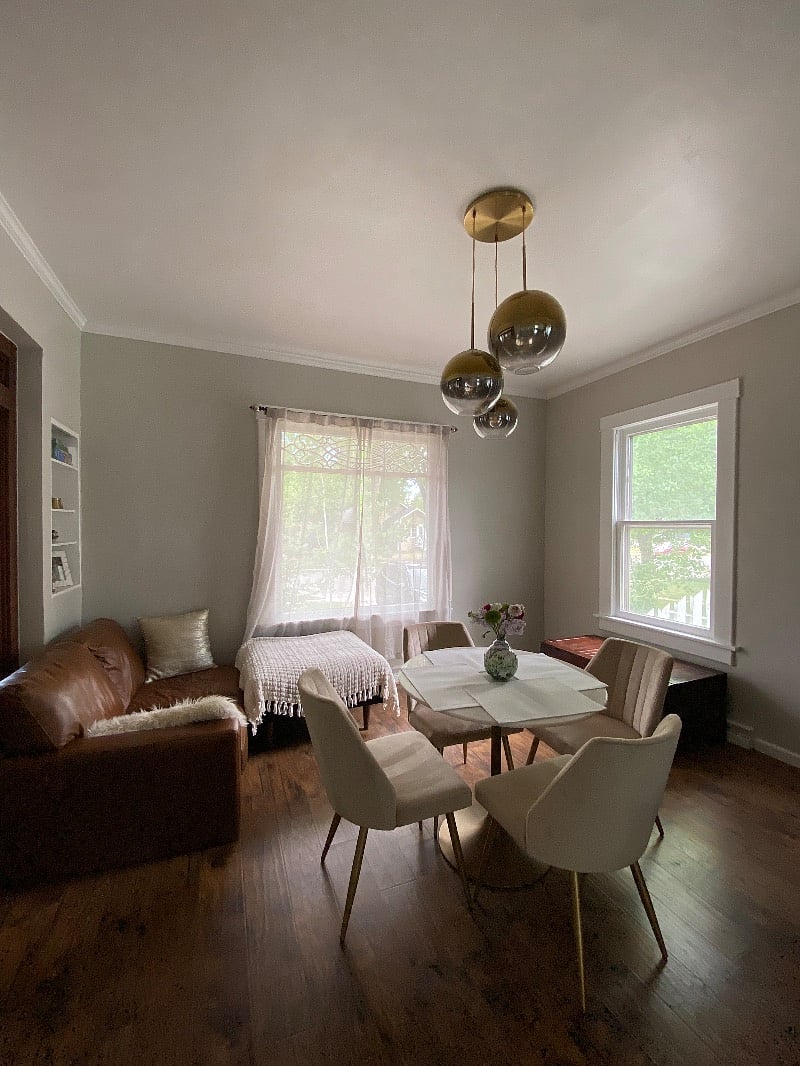 Dining area - open concept floor plan with living room.
