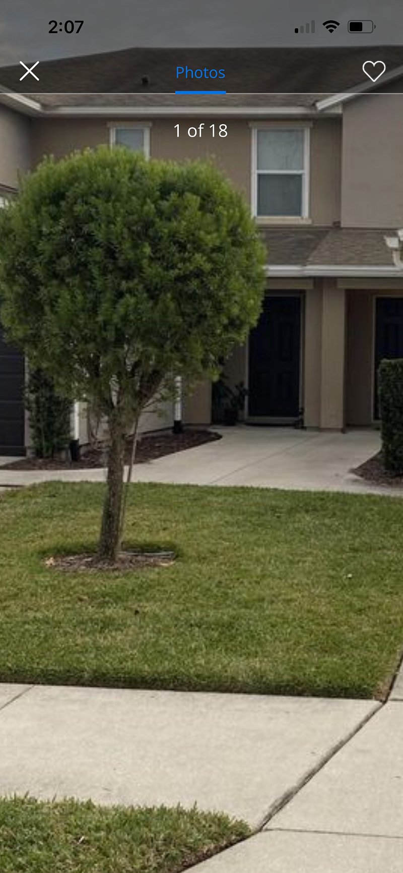 Front entrance / One car garage 