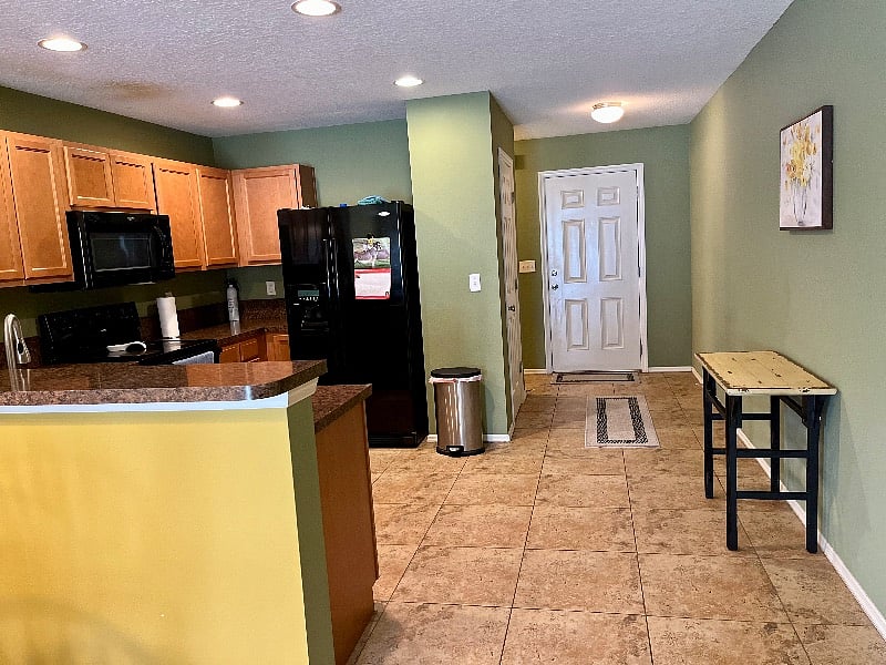 Entry and kitchen 