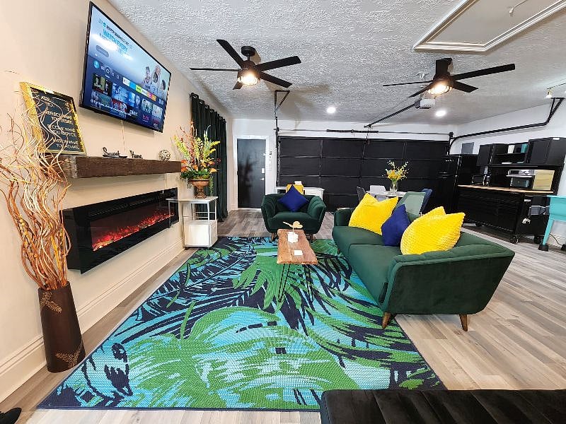 Living Area with Flat Screen and Electric Fireplace