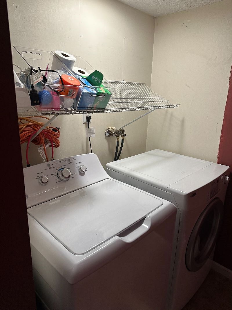 In unit, washer and dryer, iron steamer and for ironing board available