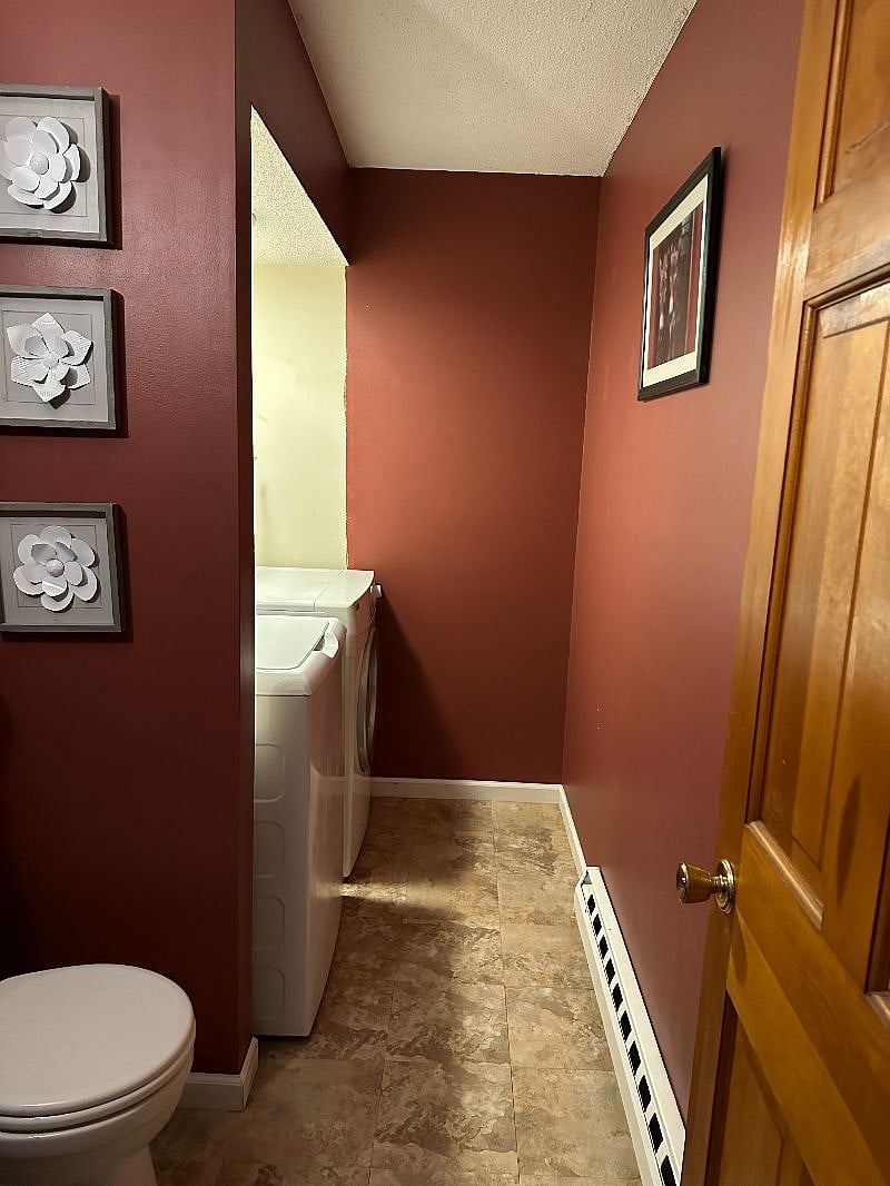 Half bath, laundry area