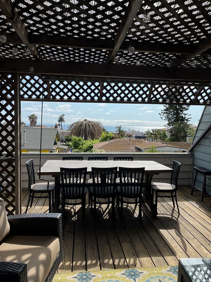 Ocean View with deck dining table