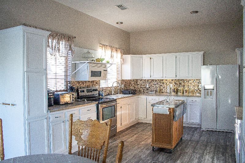 Kitchen view from dinning table.