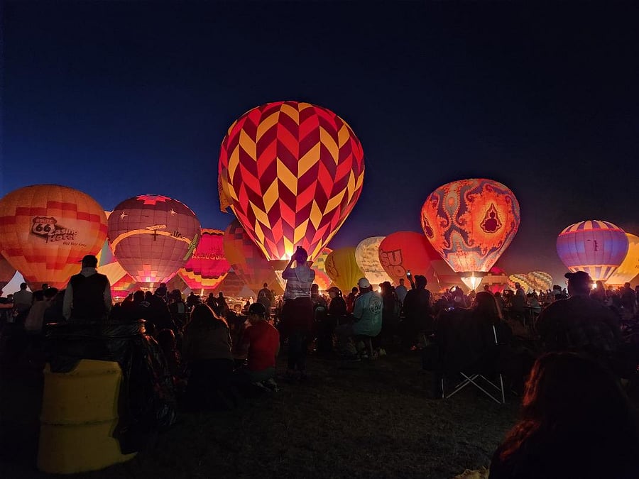 Ballon glow at Ballon Fiesta
