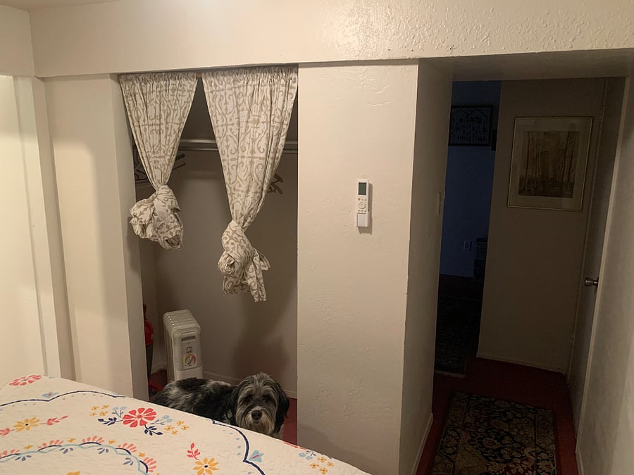 Bedroom closet and hall