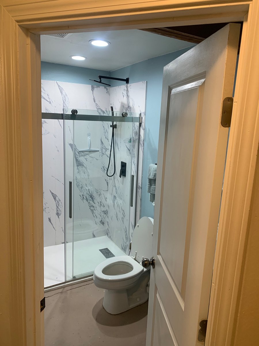 New bathroom shower
