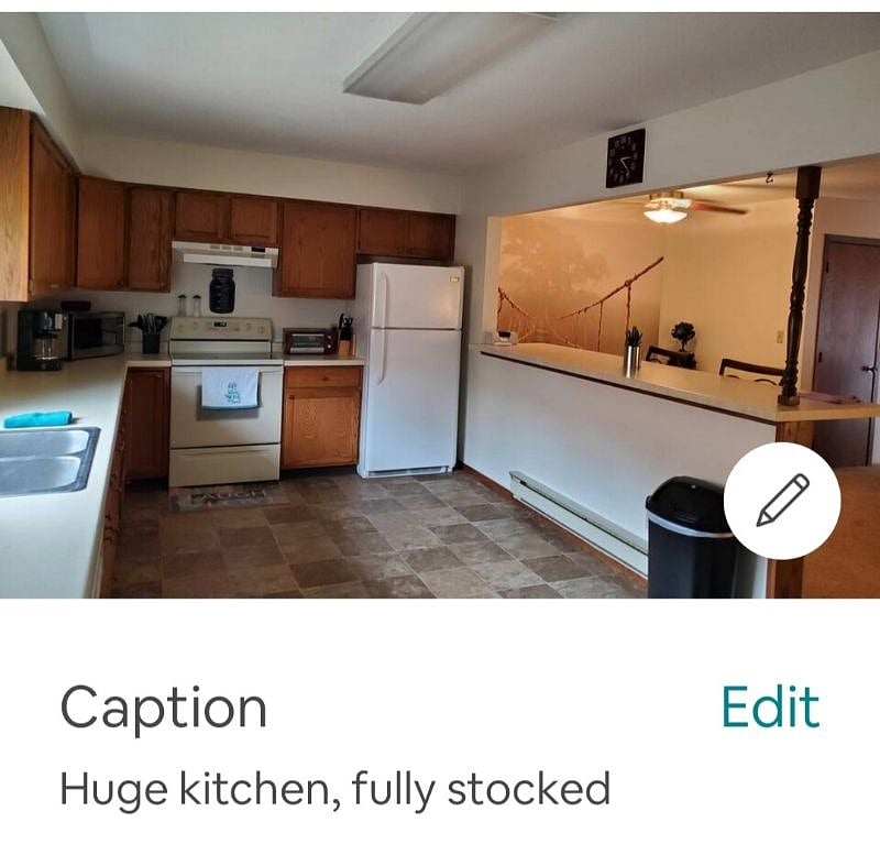 Large kitchen! fully stocked