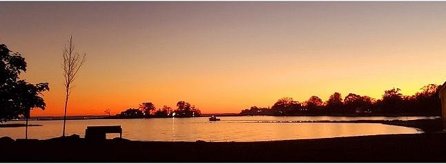 Cove Park at Sunset. This beautiful park/beach is just down the street from my house, easy walk!