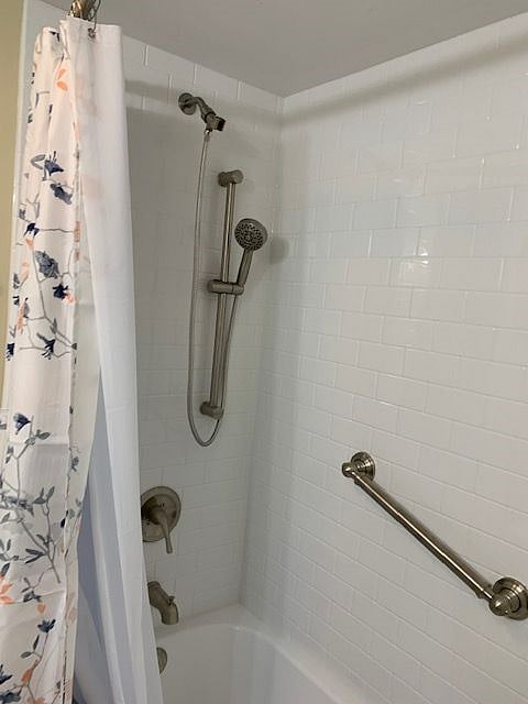 Shower and bathtub