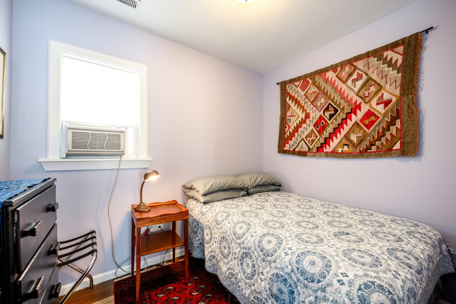 Full size bed in second bedroom.